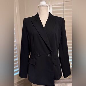 Worthington Classic Black Double-Button Women's Blazer